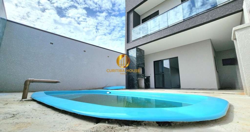 Sobrado alto padrão 3 quartos sendo 1 suíte,  espaço gourmet e espaçoso fundos com piscina no Eucaliptos Fazenda Rio Grande