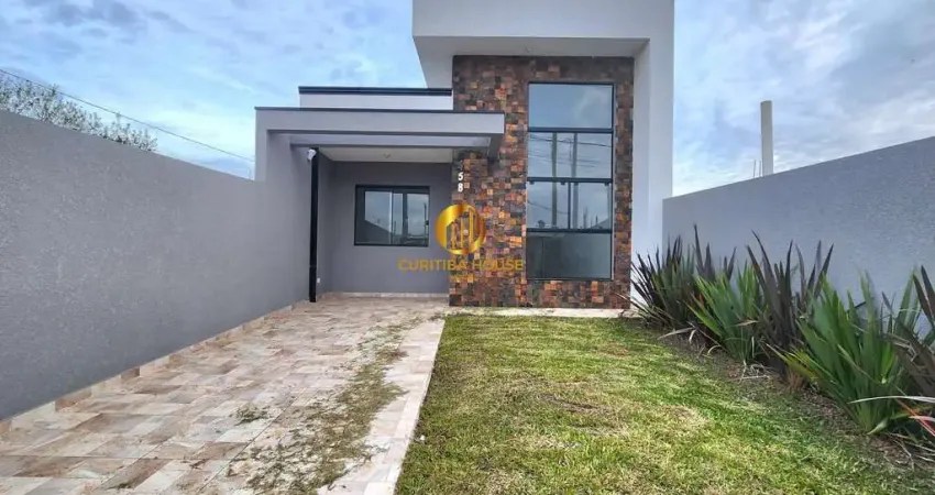 Casa térrea 3 quartos Rua Luxemburgo 458, Nações Fazenda Rio Grande com pé direito duplo e churrasqueira