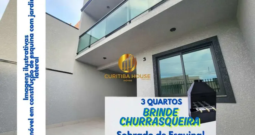 Sobrado de esquina 3 quartos em construção próximo Supermercado Jacomar - Maestro