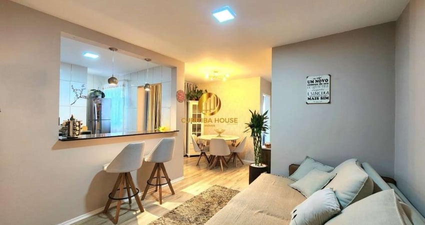 Apartamento 2 quartos com cozinha americana, sacada, vista livre e face norte. Edifício Maria Júlia Portão e 1 vaga de garagem