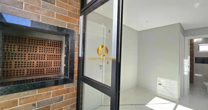 Apartamento 3 quartos sendo 1 suíte com varanda com churrasqueira murada, térreo, localizado na Av. Castro Alves, 409, Boneca do Iguaçu, São José dos Pinhais.