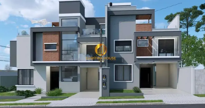 Sobrado Triplex de Luxo em Curitiba  Terraço com Churrasqueira + Preparação Jacuzzi