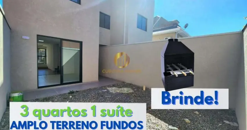 Sobrado 3 quartos sendo 1 suíte e amplo terreno nos fundos alto boqueirão