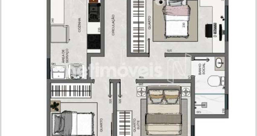 Apartamento com 3 quartos à venda na Rua Augustus William Parish, Santa Amélia, Belo Horizonte