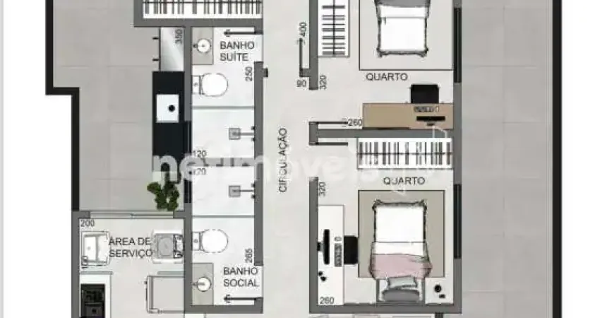 Apartamento com 3 quartos à venda na Rua Augustus William Parish, Santa Amélia, Belo Horizonte