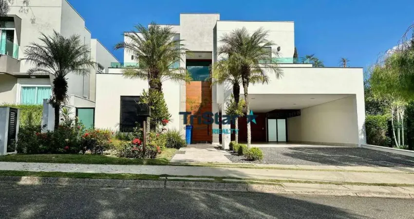 Suntuoso sobrado com arquitetura impar em condomínio fechado