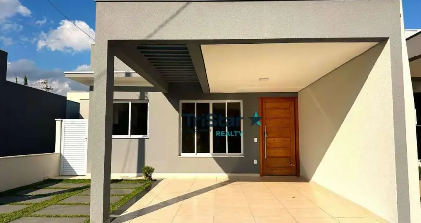 TRISTAR REALTY - CA0490 - CASA TERREA EM CONDOMINIO FECHADO PARA LOCAÇÃO - JARDIM PARK REAL - AT. 150m² - AC. 105m² - INDAIATUBA - SP