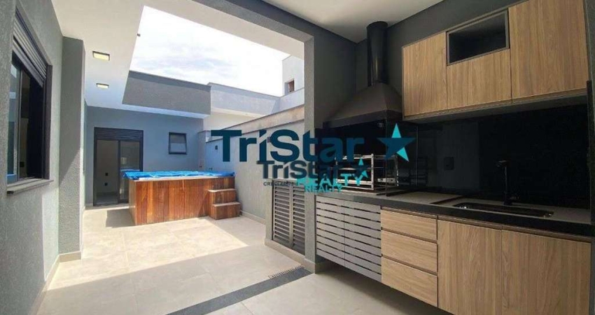 CA0128 - CASA TERREA COM ACABAMENTO UNICO SENDO 03 SUÍTES COM LOCALIZAÇÃO EM CONDOMINIO CLUBE - AT. 200m² - AC. 135m² - PARK GRAN RESEVE INDAIATUBA SP