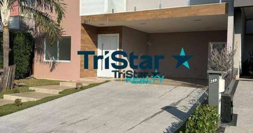 TRISTAR REALTY -CA0322 - BELÍSSIMO SOBRADO PARA LOCAÇÃO EM CONDOMINIO CLUBE ALTO PADRÃO - AT. 300m²  AC. 278m², RESIDENCIAL MARIA DULCE, INDAIATUBA-SP