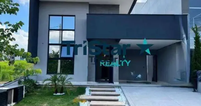CA0115 - CASA NOVA TERREA POUCOS DIAS DA ENTREGA EM CONDOMINIO FECHADO COM LAZER COMPLETO - AT. 214m² - AC. 152m² - PARK GRAN RESERVE INDAIATUBA SP -