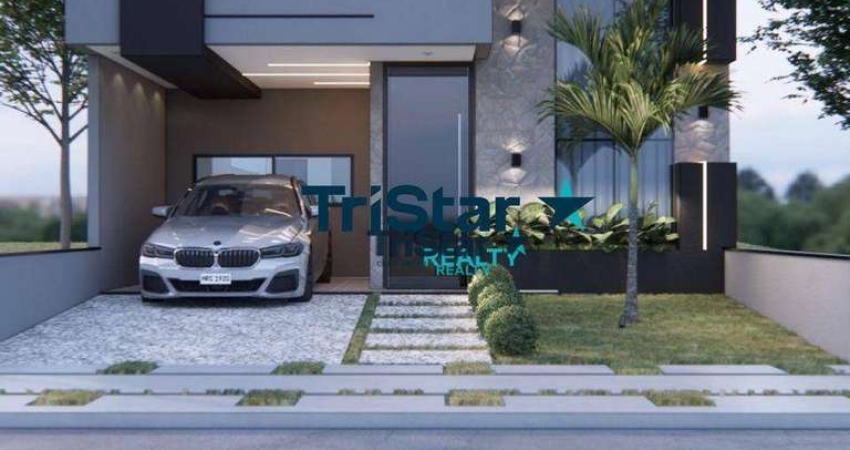 CA0100 - CASA NOVA TERREA COM 03 SUITES EM CONDOMINIO FECHADO A POUCOS DIAS DA ENTREGA - AT. 200m² - AC. 134m² - PARK GRAND RESERVE INDAIATUBA SP