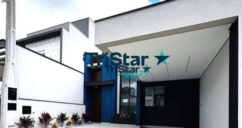 Ca0178 - oportunidade de casa nova com 3 dormitórios em condominio fechado - at .150m² - ac.100m² - condomínio jardim park real indaiatuba/sp