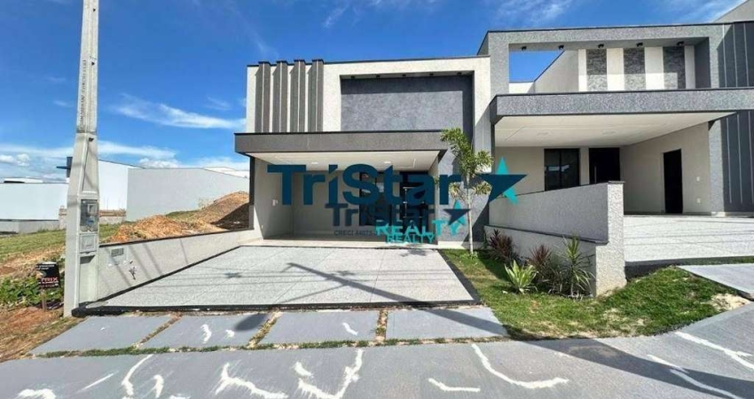 TRISTAR REALTY - CA0144 - CASA NOVA COM ACABAMENTO UNICO EM CONDOMINIO FECHADO - AT. 200m² -AC. 120m² - PARK GRAN RESERVE - INDAIATUBA - SP