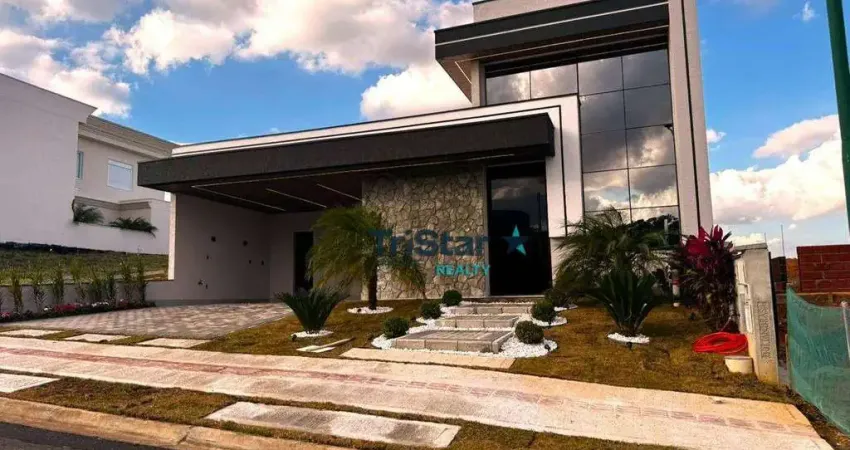 TRISTAR REALTY - CA0499 - ENCANTADORA CASA NOVA LOCALIZADA NO PRESTIGIADO CONDOMINIO LONDON PARK - AT. 300m² - AC. 196m² - INDAIATUBA - SP