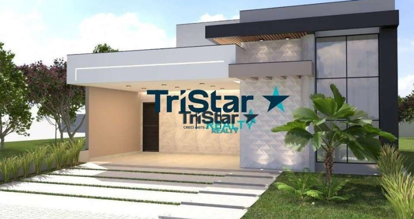 CA00216 - LINDÍSSIMA CASA TÉRREA EM CONDOMÍNIO FECHADO - AT. 300m² - AC. 188m² - JARDINS DI ROMA - INDAIATUBA SP