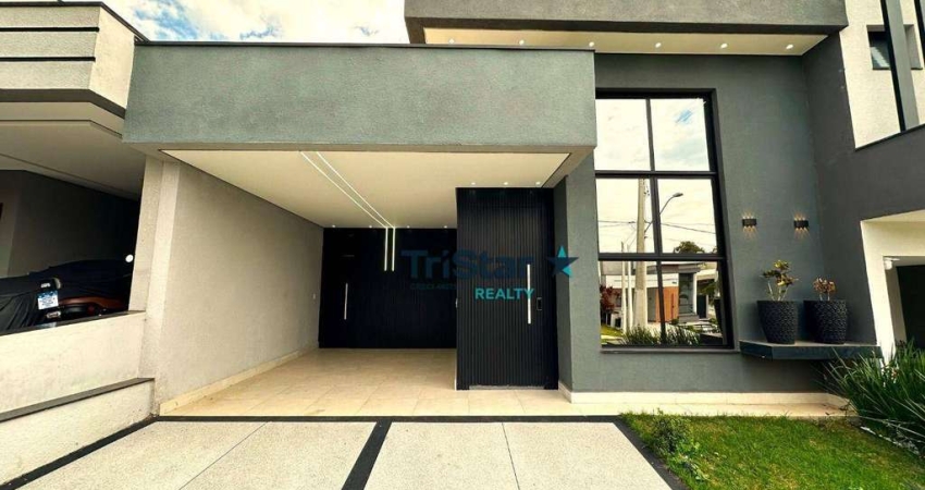 TRISTAR REALTY - CA0163 - CASA TÉRREA NOVA EM CONDOMÍNIO FECHADO - AT 200m² -AC 138m² - RESIDENCIAL PARK GRAN RESERVE - INDAIATUBA- SP