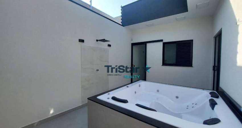CA0519 - CASA NOVA COM ACABAMENTO UNICO 03 DORMITORIOS E SPA LOCALIZADA EM BAIRRO PLANEJADO - AT. 150m² - AC 116m² - JARDIM BOM SUCESSO INDAIATUBA SP