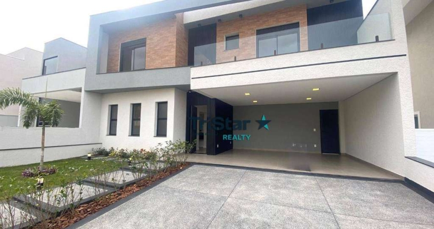 CA0522 - SOBRADO COM ACABAMENTO FINO À  VENDA COM PISCINA EM CONDOMÍNIO CLUBE AT. 300m² - AC. 260m² - JARDINS DI ROMA INDAIATUBA/SP