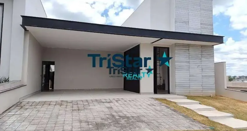 TRISTAR REALTY - CA0389 - CASA MODERNA COM ÓTIMA LOCALIZAÇÃO CONDOMINIO LONDON PARK - AT. 300m² - AC. 177m² - INDAIATUBA - SP