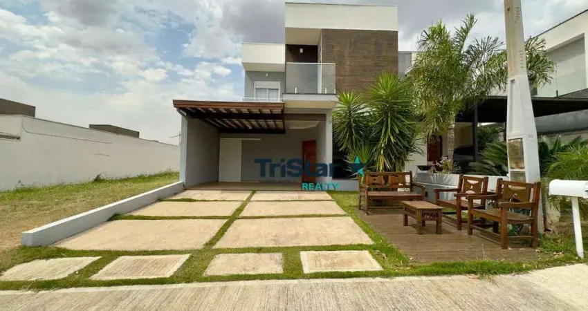 Ca0557 - imponente e exclusivo sobrado à venda com 03 suites e piscina em condominio clube - at. 200m² - ac. 186m² - residencial brescia indaiatuba sp