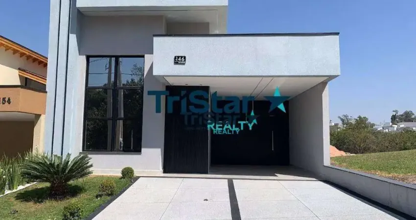 Ca0154 - belíssima casa térrea em condomínio fechado - at 200m² -ac 138m² - residencial park gran reserve - indaiatuba- sp