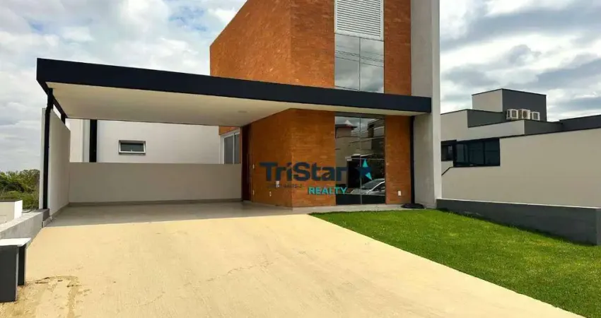 Tristar realty -ca0569 - casa inspirada em mondrian em condominio fechado com lazer completo - at. 237m² - ac. 198m² - cond. mantova - indaiatuba - sp