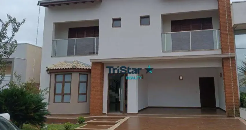 Ca00572 - sobrado único com 03 suítes e flat em condomínio alto padrao - at. 300m² - ac. 297m² - jd. res. dona lucilla - indaiatuba / sp