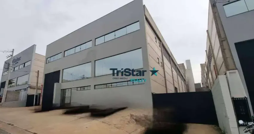 #locação ga0036 - galpão industrial europark comercial, em indaiatuba-sp - doca , pé direto de 8m, at. 1000m² af. 530m²ac.734,25m² e mezanino.