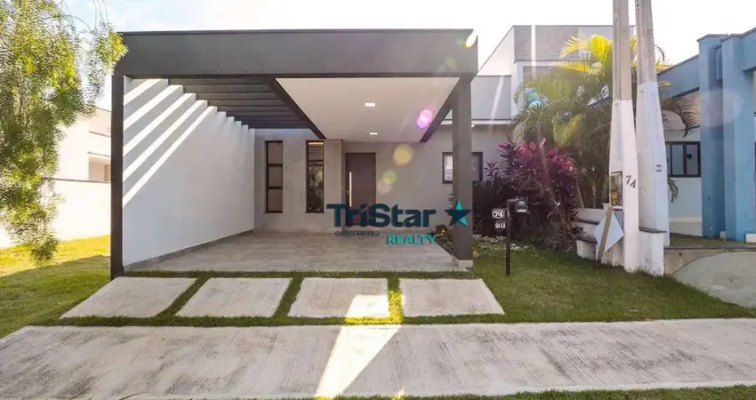 Ca0543 - casa terrea com 03 dormitorios otimo acabamento em condominio completo - at.150m² - ac.105m² - jardins do império vila paraty indaiatuba/sp -