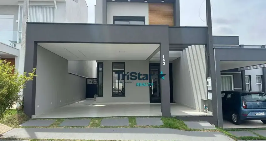 CA0643 - SOBRADO NOVO EM CONDOMINIO FECHADO - AT. 150m² - AC. 148m² - JD. PARK REAL - INDAIATUBA - SP