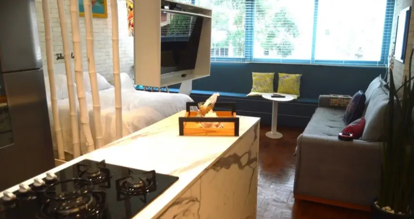 Sala living ampla mobiliada à venda por r$ 375.000 - boqueirão - santos/sp