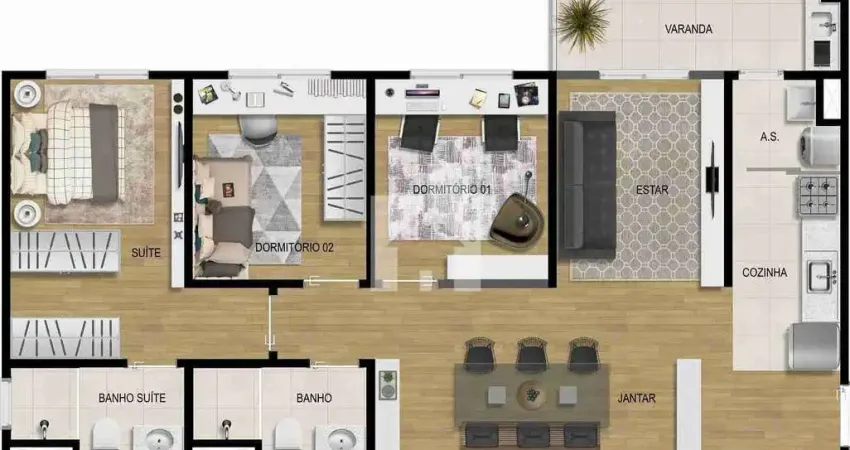 Apartamento em construção com 3 dormitórios (1 suíte) a venda, 85m² - condomínio gioviale - medeiro