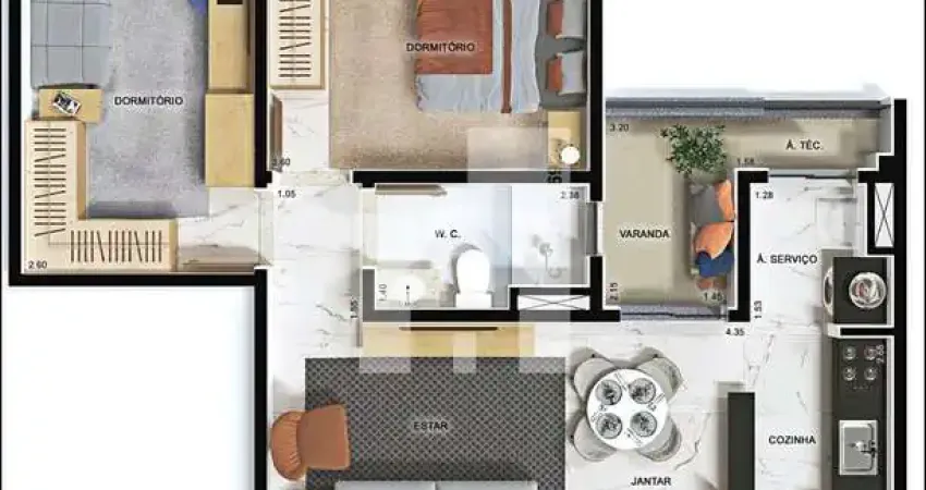 Apartamento em construção a venda com 2 dormitórios, 58m² - condomínio altos da avenida à venda, l