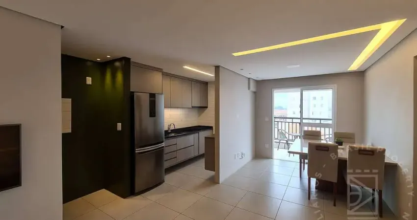 Apartamento de 63m²com  2 dormitórios com suíte e sacada no bosque dos ipês