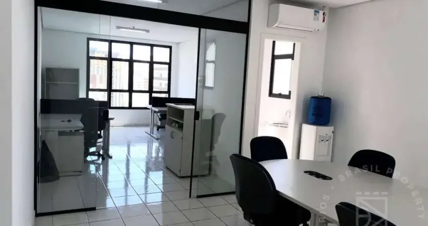Sala comercial mobiliada para locação 48m² ed. madson tower jd aquarius sjc
