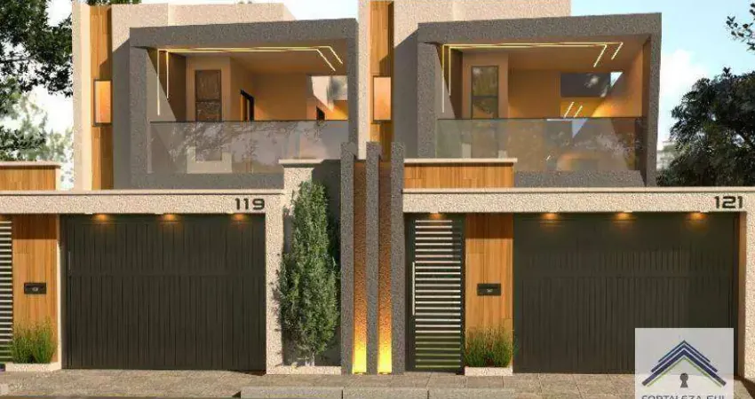 Casa com 4 dormitórios à venda, 177 m² por R$ 695.000,00 - Edson Queiroz - Fortaleza/CE