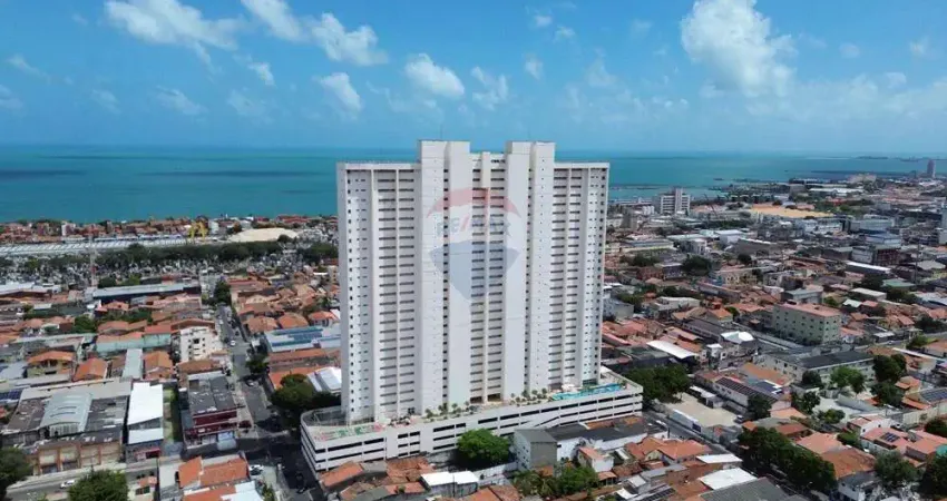Vista mar, apto 53m², 2 quartos (1 suíte) lazer completo - edifício cidade, centro