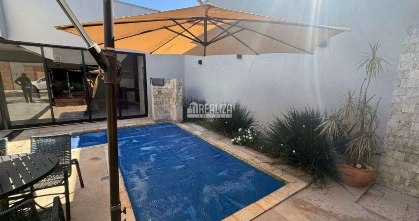 Casa a venda no Parque das Laranjeiras II em Uberaba - 3 suites, piscina, varanda gourmet