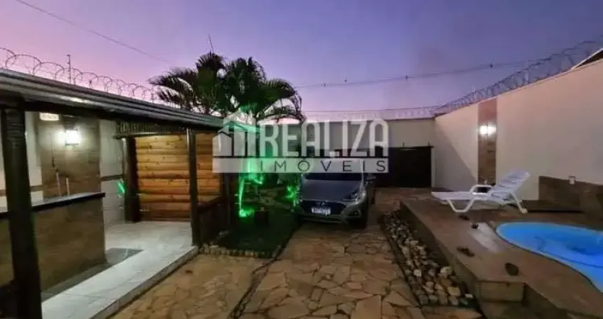 Casa de 1 dormitorio com piscina no residencial morumbi em uberaba