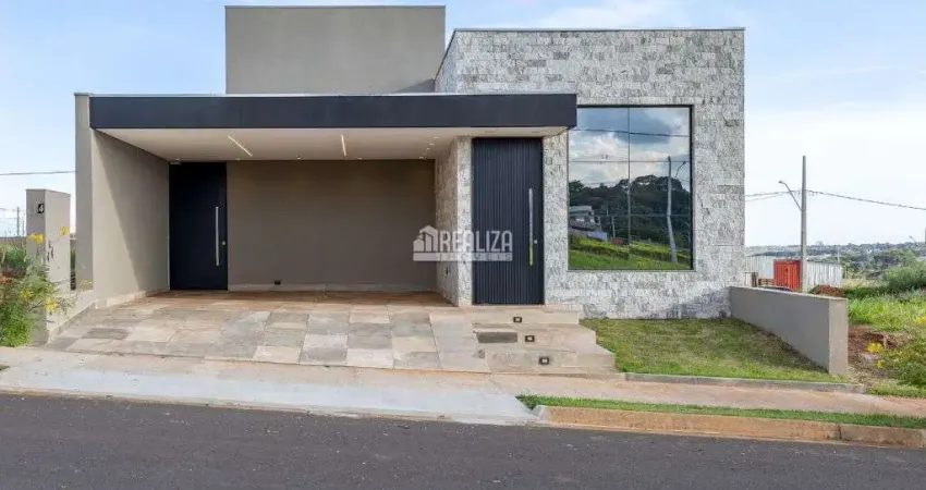 Encantadora casa a venda no loteamento fechado parque dos buritis 2, em uberaba