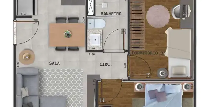 Apartamento 2 quartos para venda no bairro Donária em Passo Fundo