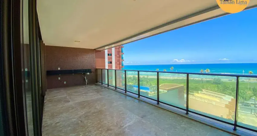 Apartamento frente mar no d'azur, prédio novo, com 4 suítes, vista espetacular.
