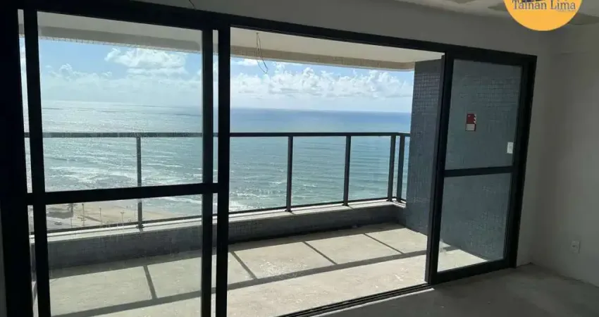 Apartamento frente mar em jaguaribe, com 3 suites, prédio novo, vista fantástica,