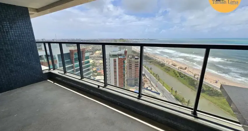 Apartamento em jaguaribe, com 3 suites, frente mar, prédio novo, com 2 vagas