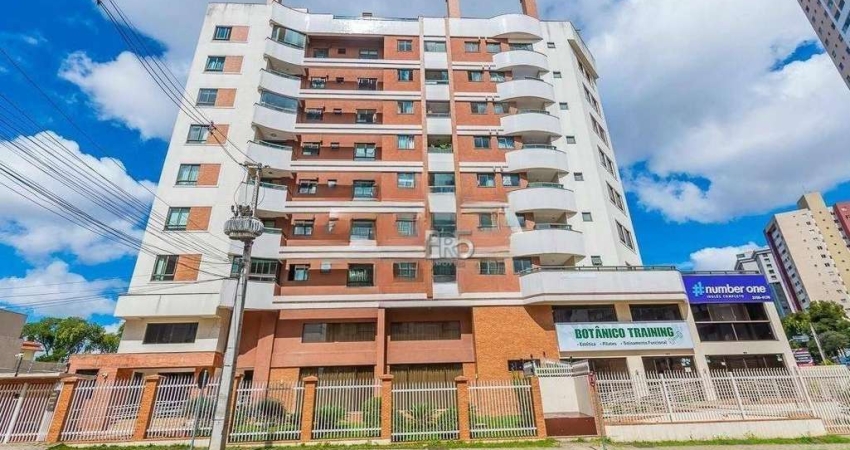 Apartamento com 1 dormitório à venda , sacada com churrasqueira e garagem coberta - Jardim Botânico - Curitiba/PR