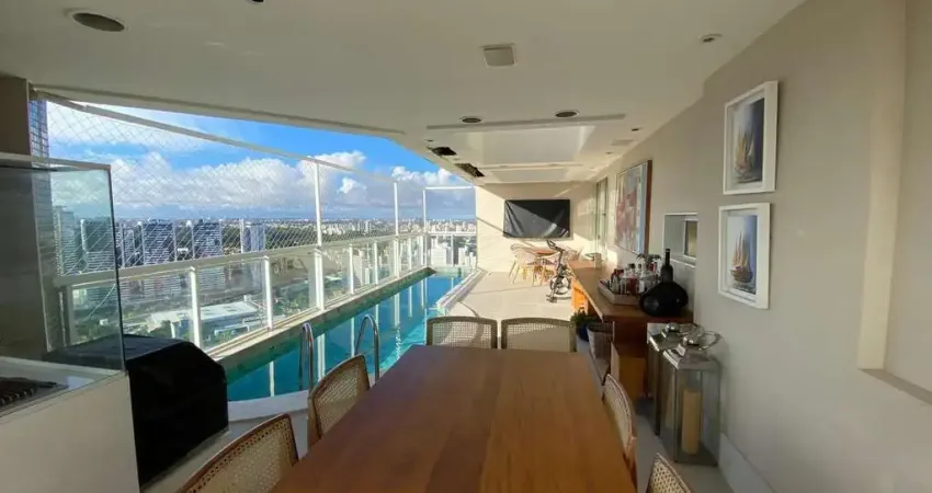 Cobertura para venda em salvador, pituba, 3 dormitórios, 3 suítes, 4 banheiros, 6 vagas