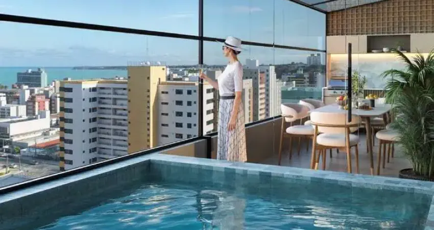 Apartamento alto padrão para venda em joão pessoa, cabo branco, 2 dormitórios, 2 suítes, 1 banheiro, 2 vagas