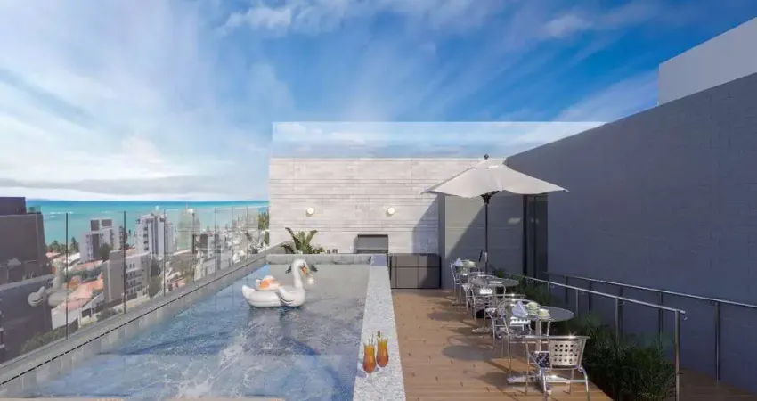 Flat para venda em cabedelo, ponta de campina, 1 dormitório, 1 banheiro