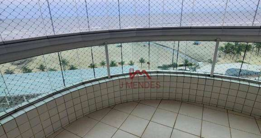 Apartamento com 3 dormitórios para alugar, 98 m² por R$ 9.090,00 - Vila Guilhermina - Praia Grande/SP
