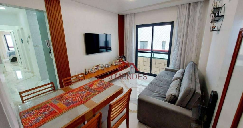 Apartamento com 2 dormitórios à venda, 55 m² por R$ 535.000,00 - Caiçara - Praia Grande/SP